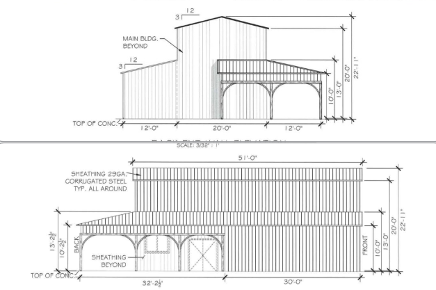 A&A Engineering - Red Barn with an L-shaped porch image 4