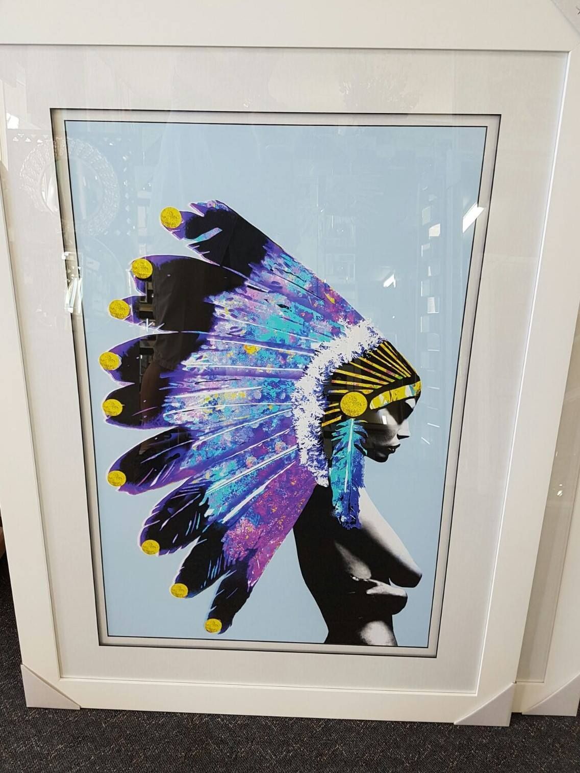 Ethnic Painting Violet Feather — Gold Coast, QLD — Picture & Art Warehouse