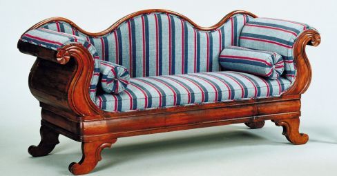 reupholstered, antique sofa