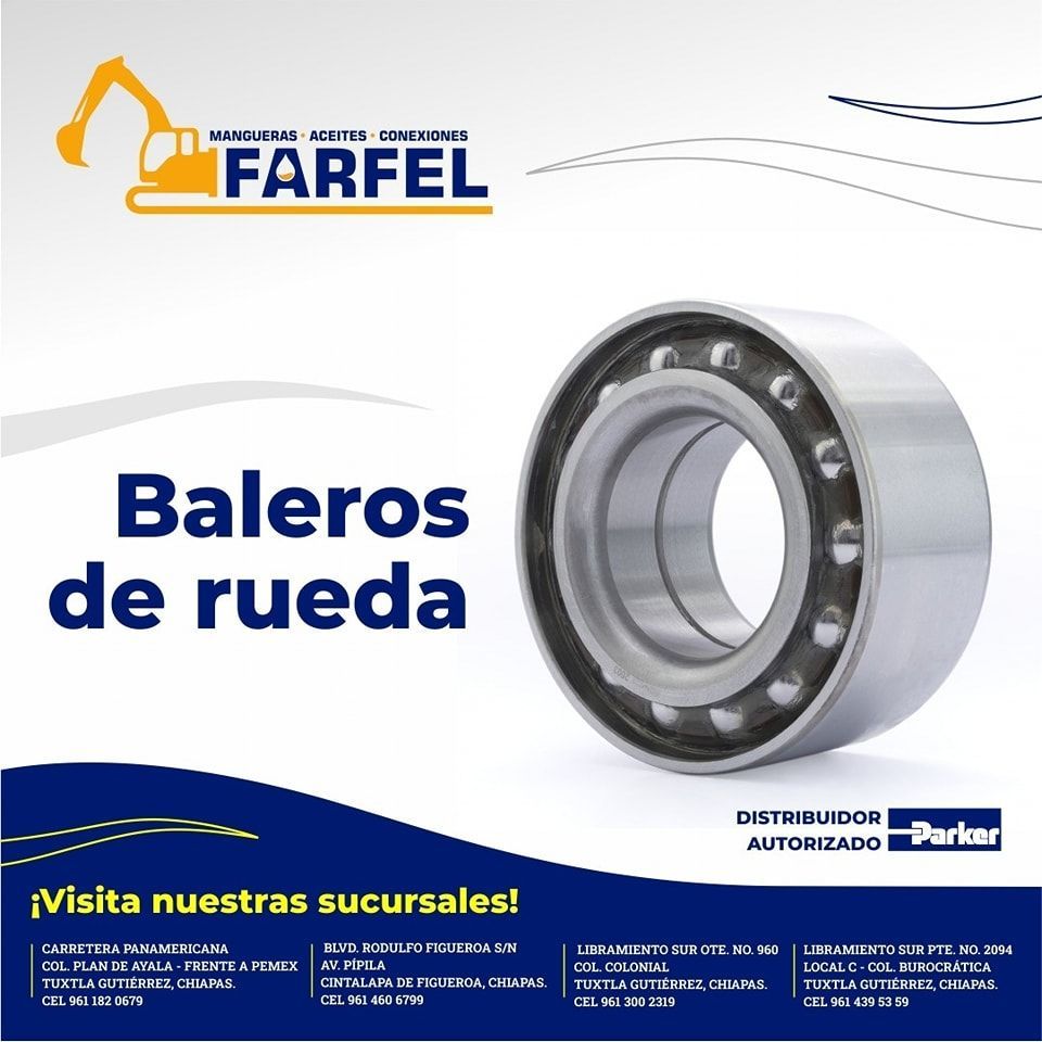 Un cartel de baleros de rueda relacionado con él