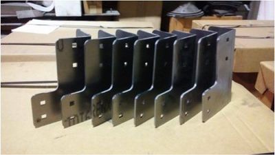 Heavy duty work bench brackets made in USA. Heavy duty work bench brackets made in USA. Build your own work bench with these brackets and 2x4 and 4x4 lumber!