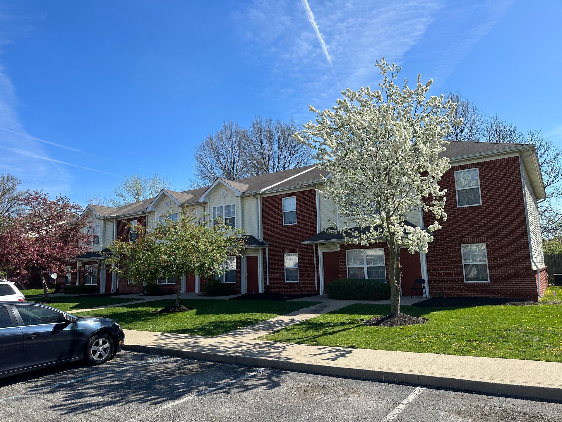 apartment building from parking lot