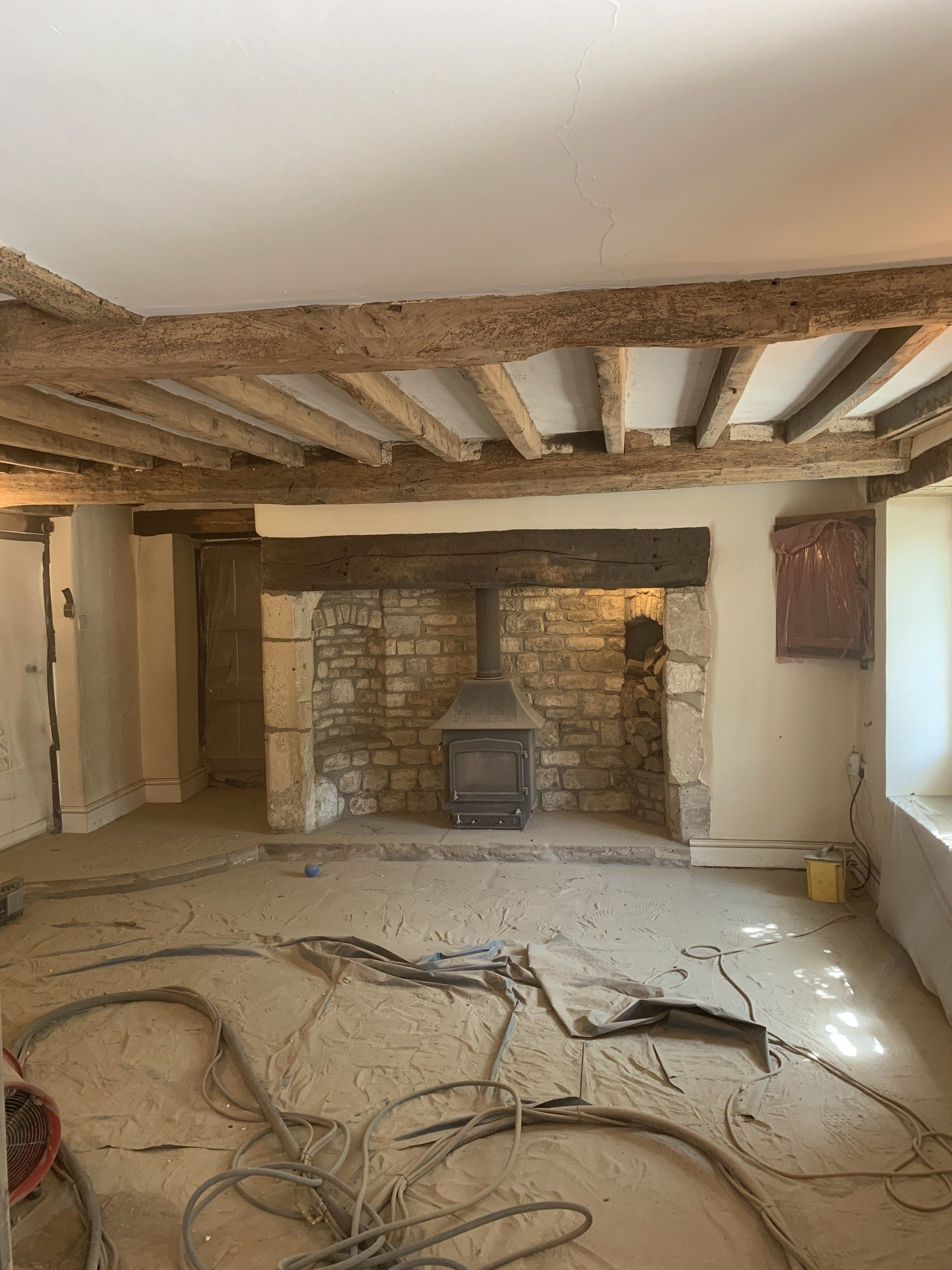 Micro blasting by Protinus beams - beam cleaning, before