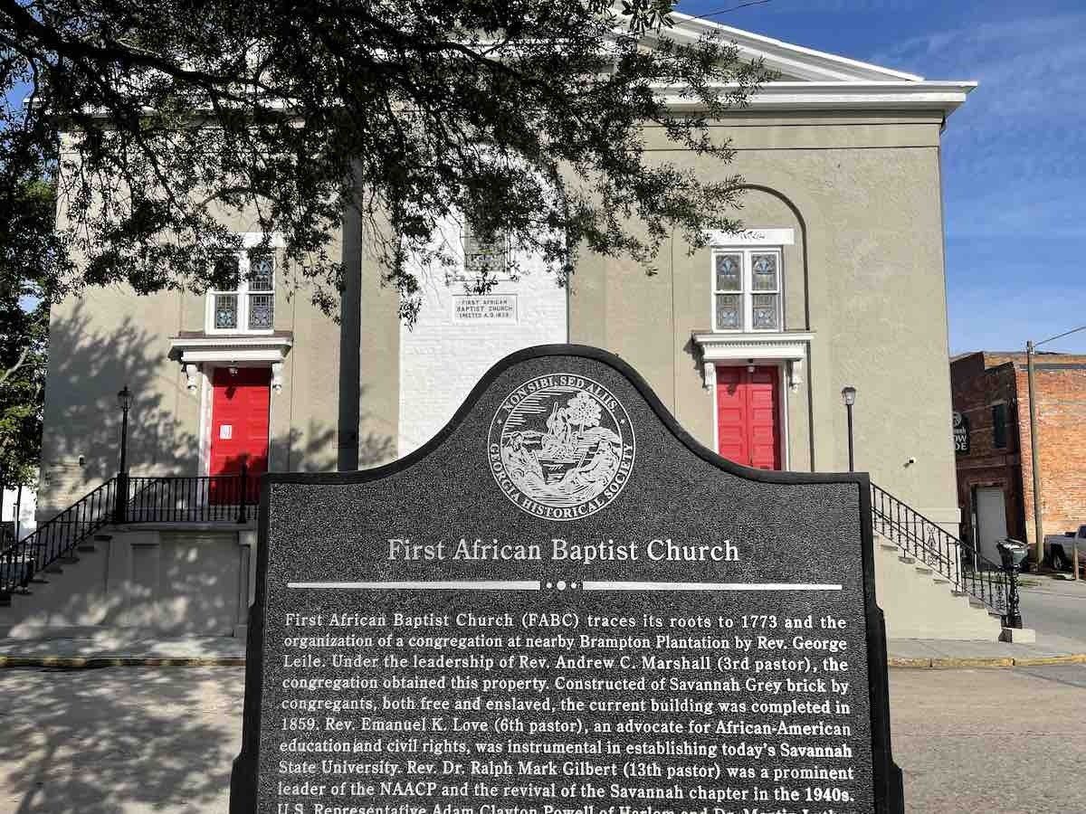 first african baptist church (savannah georgia) tours