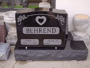 Monument Markers — Memorial Stone with Heart Engrave in Cheektowaga, NY