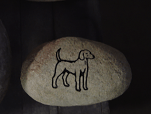 Mausoleums — Rock Marked with a Dog in Cheektowaga, NY