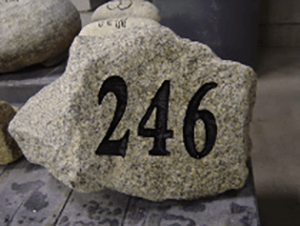 Grave Markers — Rock Engraved with a 246 Numbers in Cheektowaga, NY