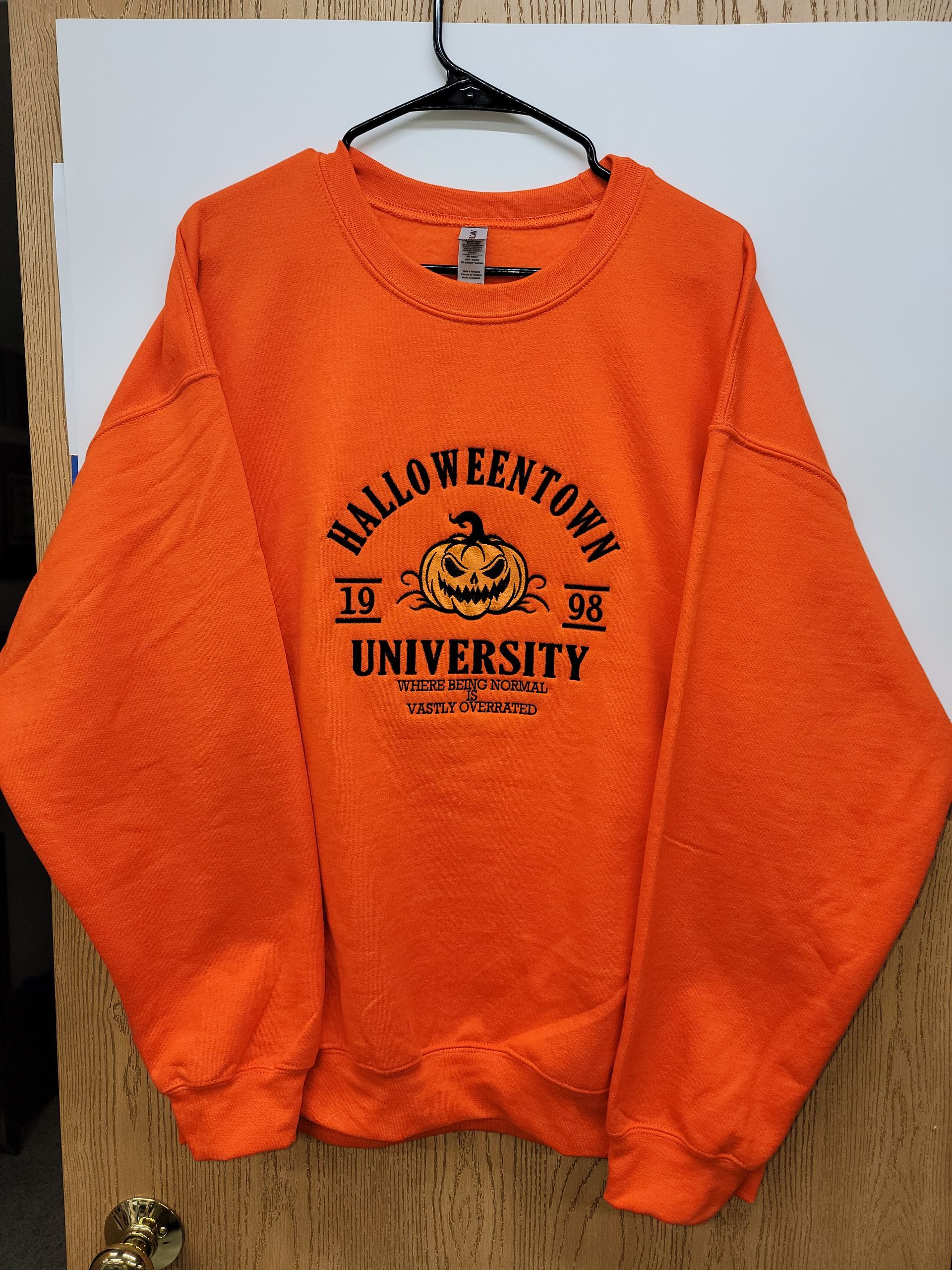 HalloweenTown Sweatshirt or Hoodie - New & Improved Design - Great Halloween Sweatshirt - Available in 3 Colors