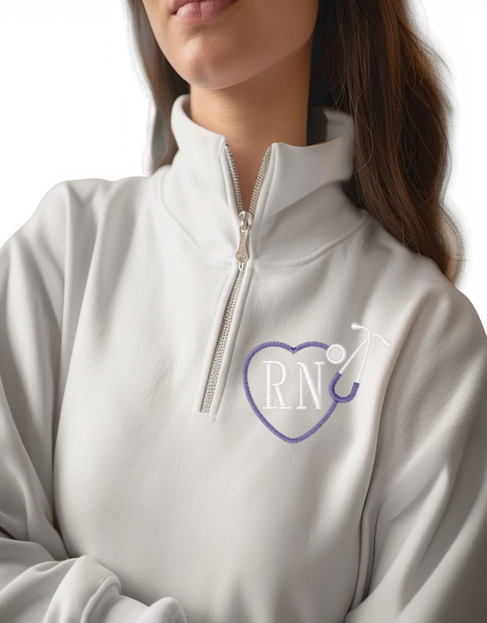 Custom Nursing Quarter Zip | Embroidered Gift for Medical Professional | RN BSN OT Graduation Gift