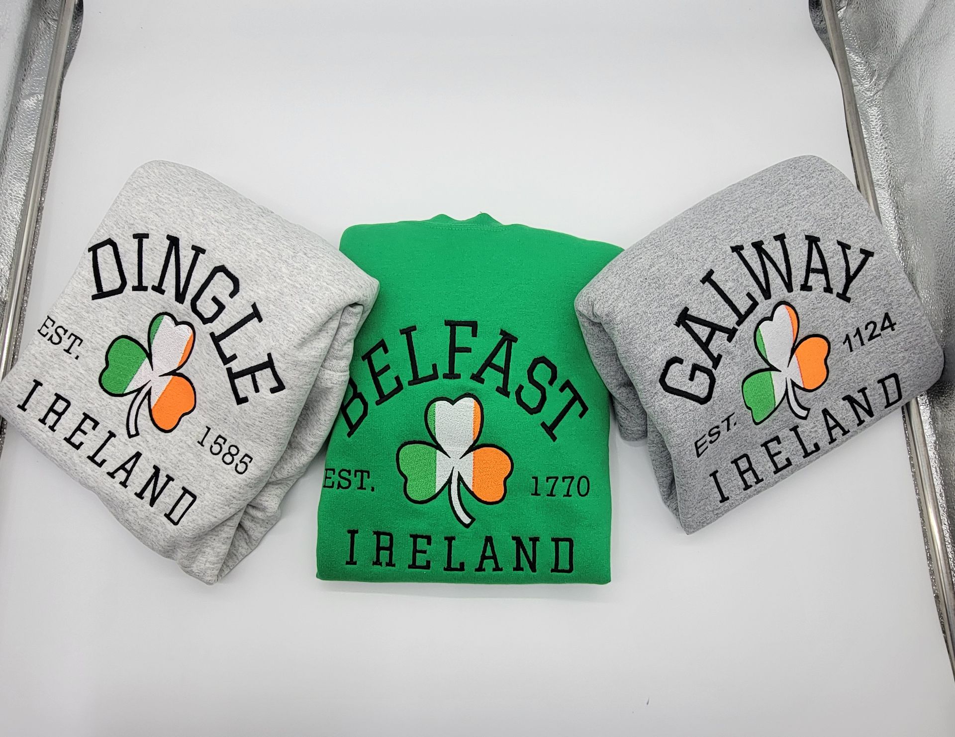 Irish Heritage Sweatshirt or Hoodie - Dublin - Galway - Belfast - Dingle