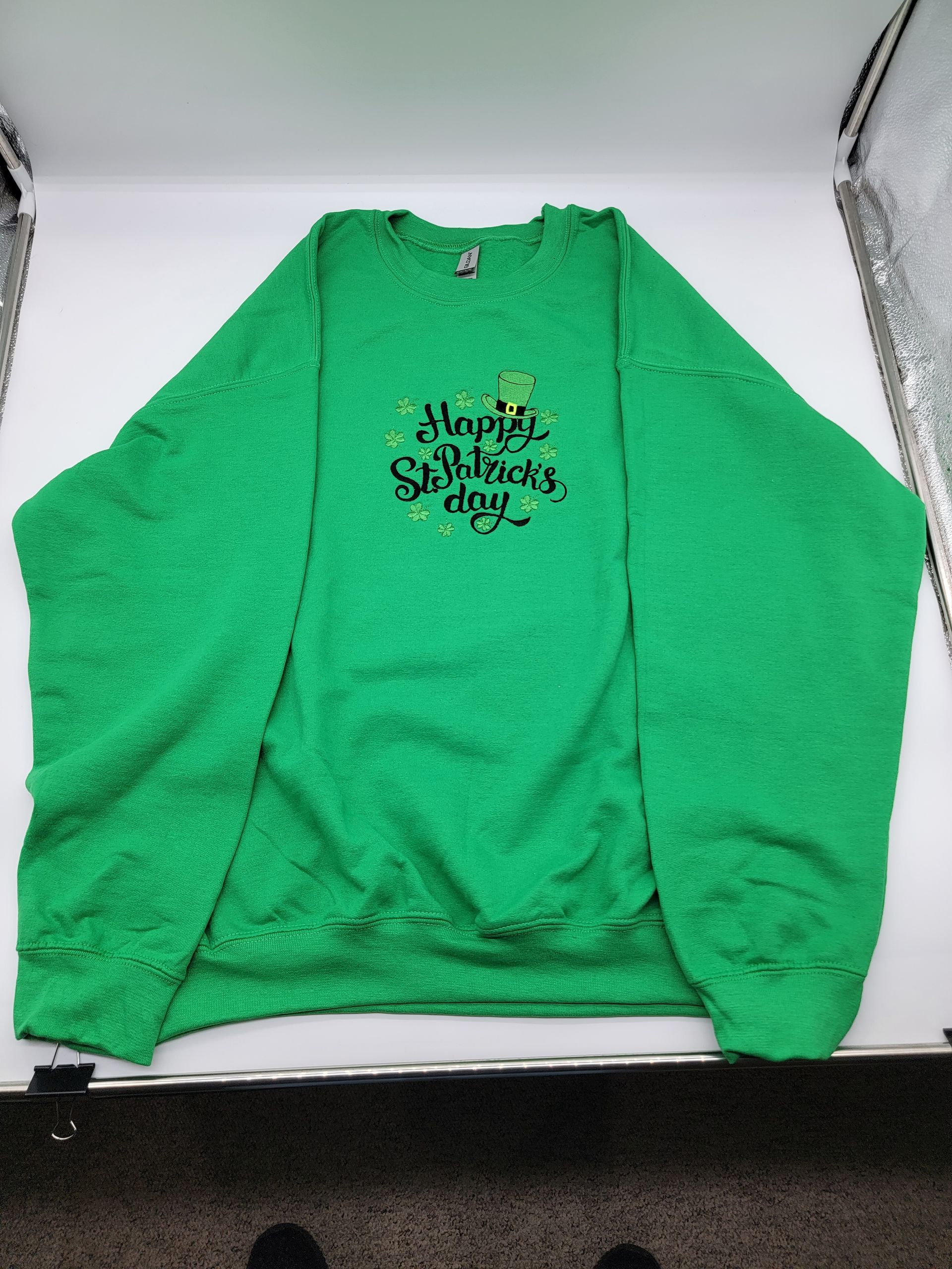 Happy St. Patricks Day Embroidered Sweatshirt or Hoodie