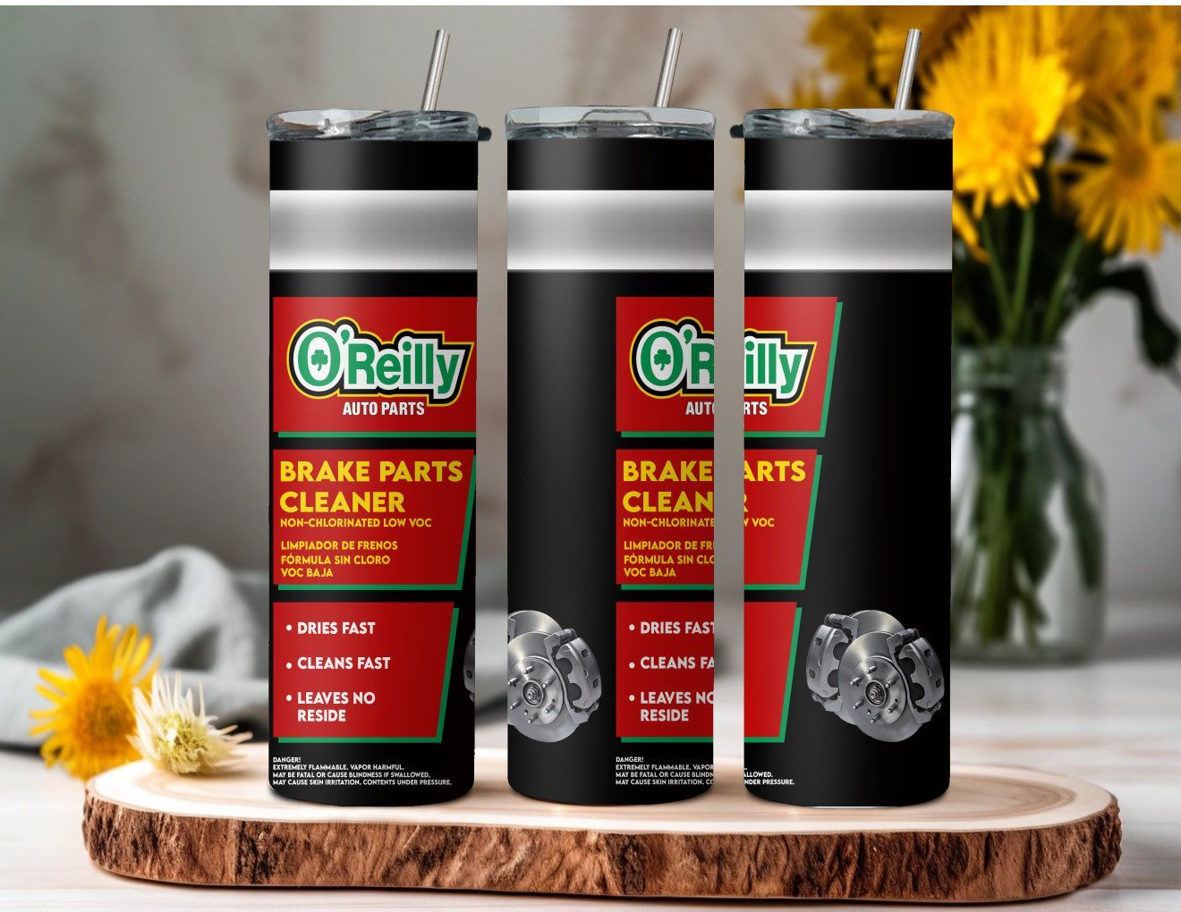 O'Reilly Brake Parts Cleaner - Stainless Steel 20 oz Tumbler - Available in Clean or Grungy Style