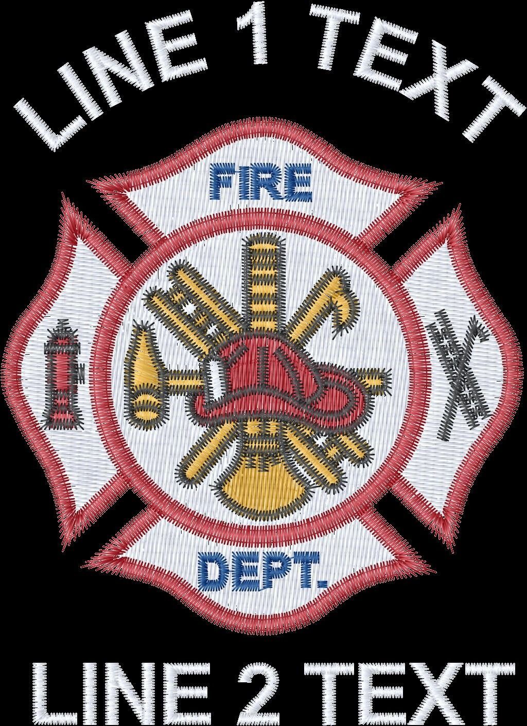 Fire Department Maltese with Custom Text  - 1/4 Zip Job Shirt - CS626