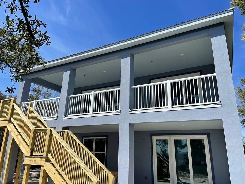 Newly Installed Handrails On The House Stairway | Panama City, FL | Dan’s Aluminum
