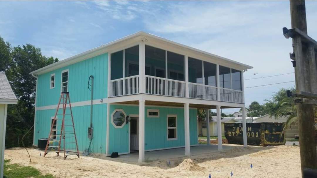 New Handrails On The Blue House | Panama City, FL | Dan’s Aluminum