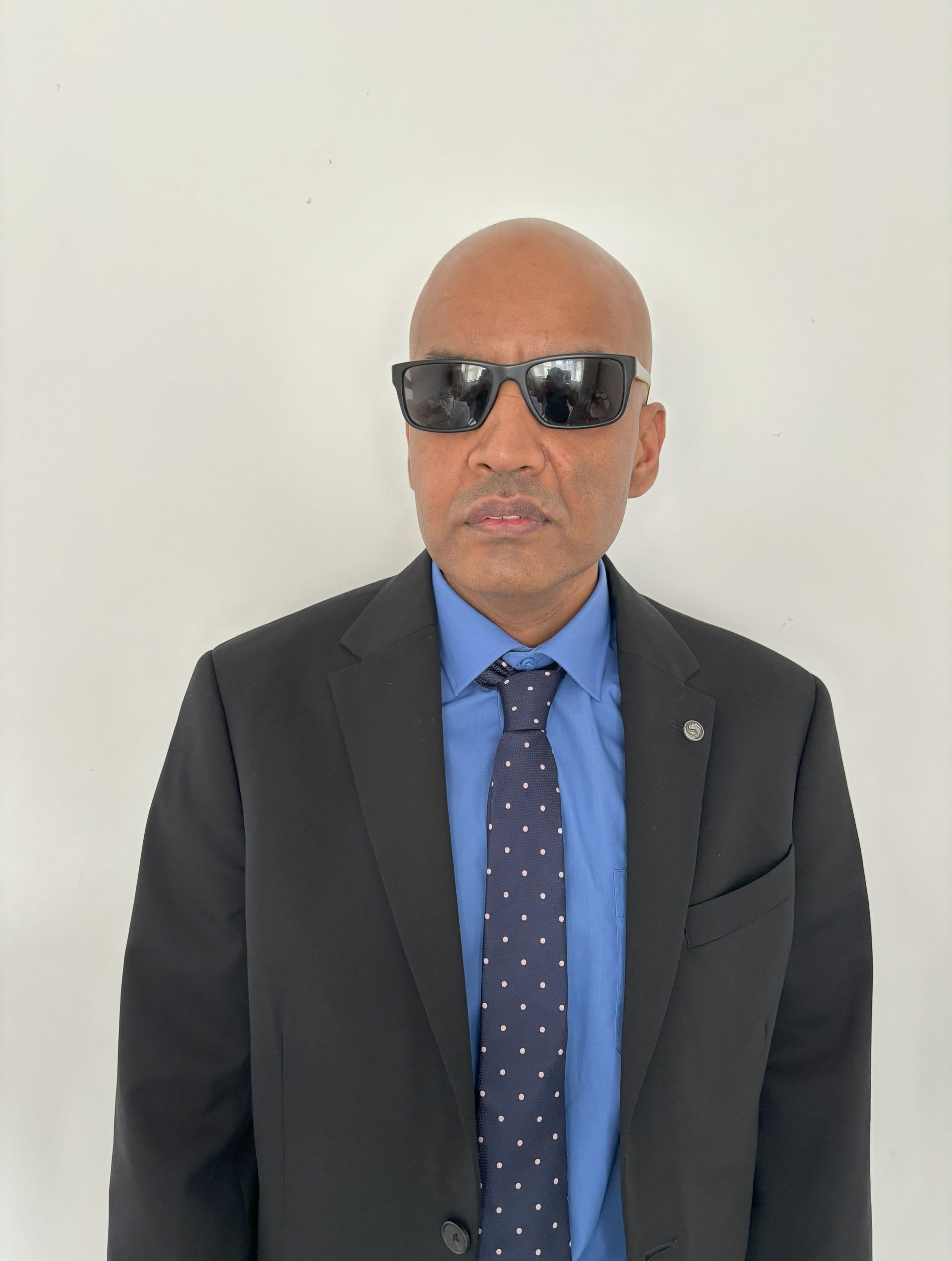 A picture of a man ready to go to work