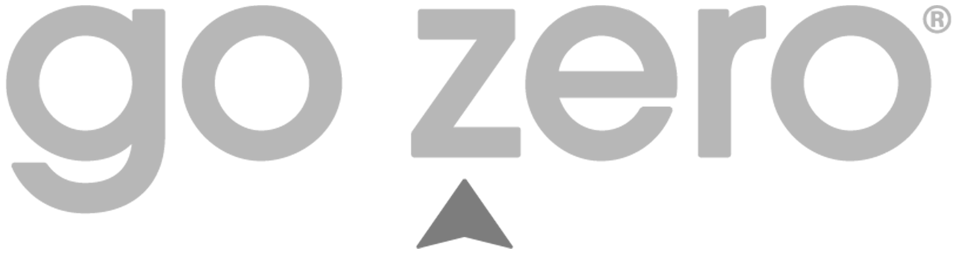 A logo for go zero with an arrow pointing up