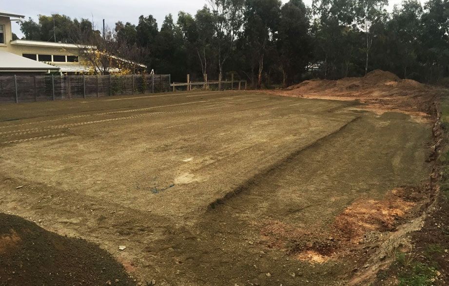 land excavated & cleared