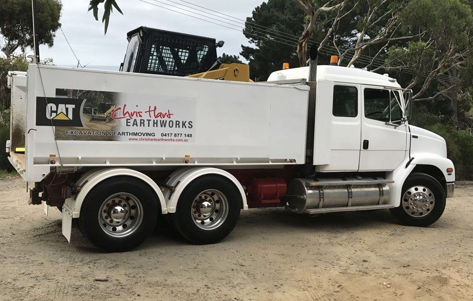 truck with logo on side
