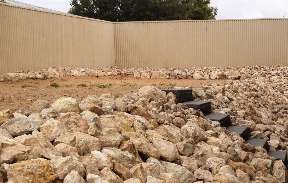 stone retaining wall