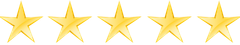 a row of yellow stars on a white background .