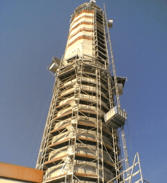 piattaforma per costruzione di un grattacielo