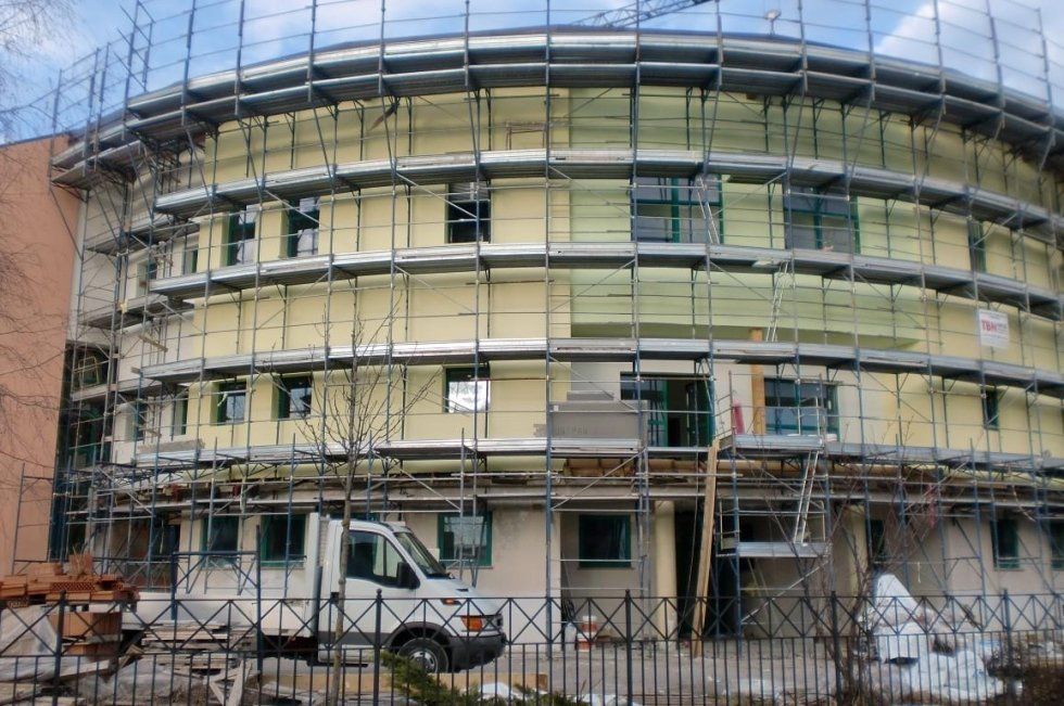 ponteggio per ristrutturazione privata