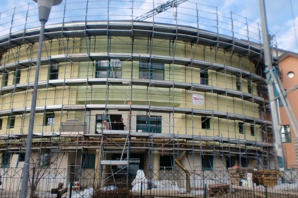 ponteggio in metallo per condomini