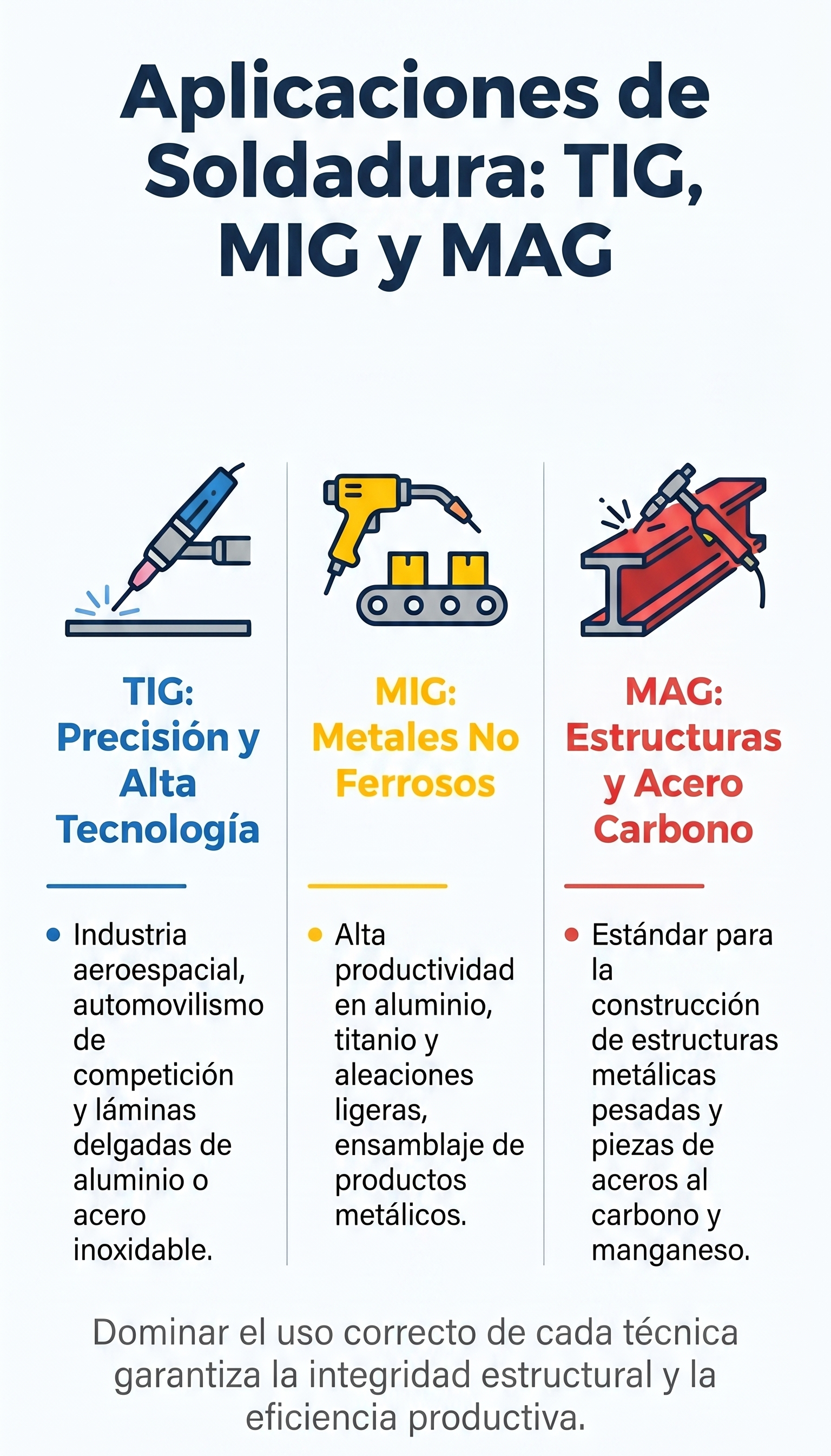 soldadura TIG vs MIG
