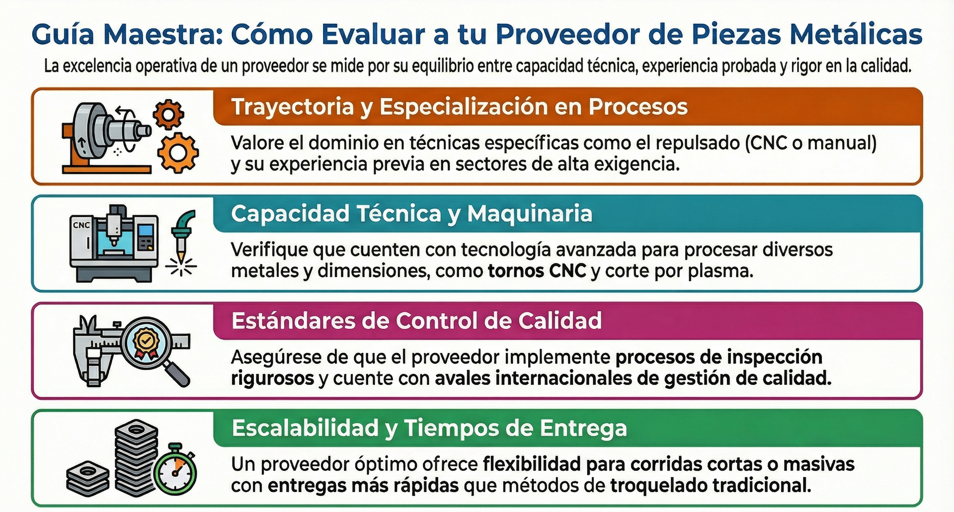 proveedor piezas metalicas