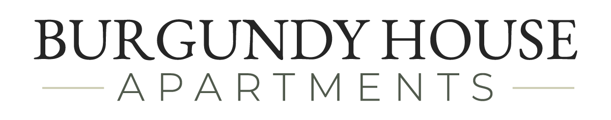 Burgundy House Apartments logo.