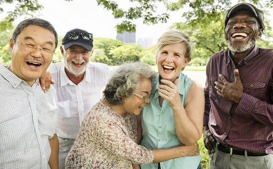Medicare — Elderly Discussing Plans in Redland, CA