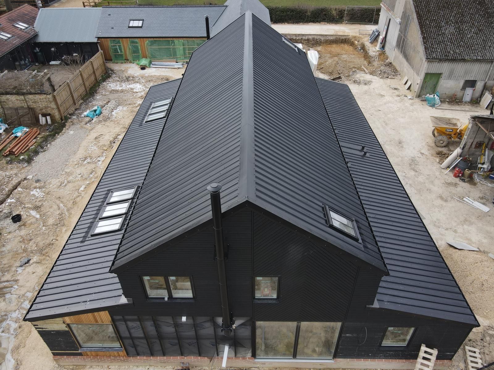 Black Metal Sheet roofing and cladding