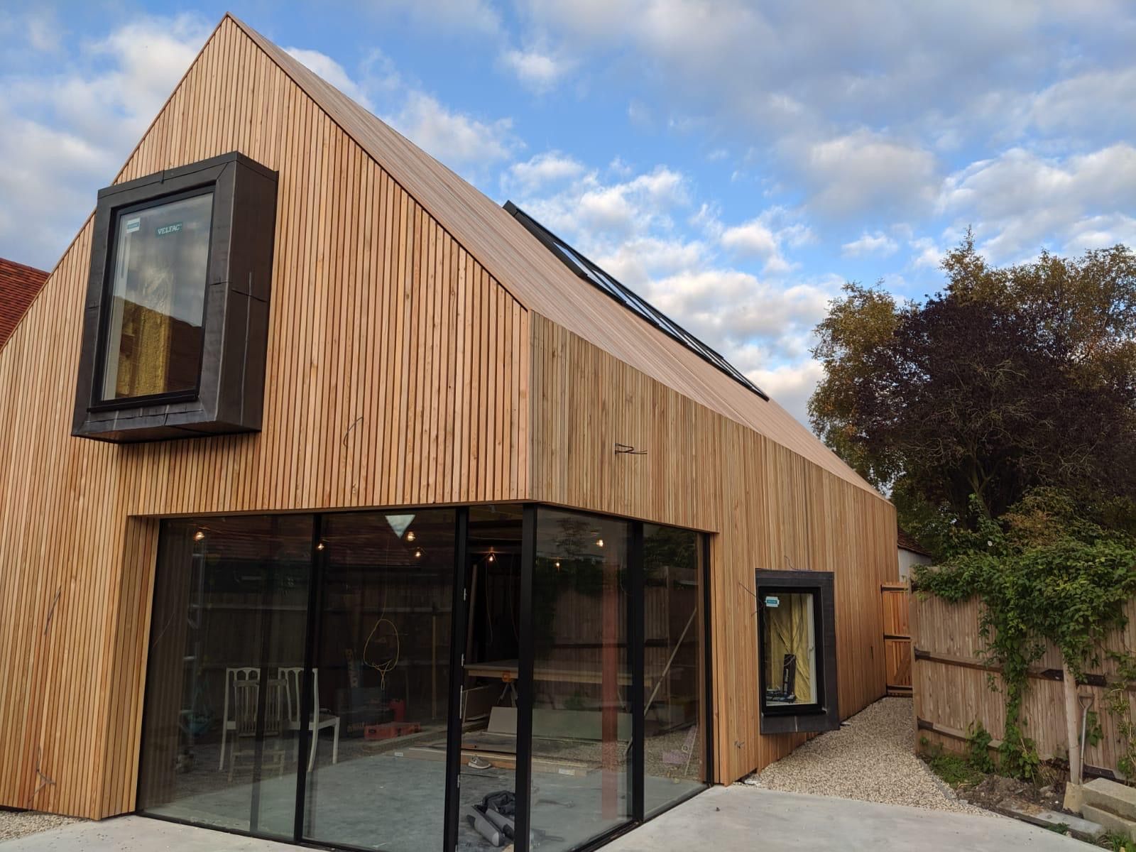 Industrial wooden cladding