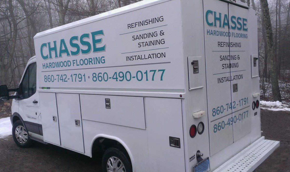 Chasse Hardwood Flooring Truck — Coventry, CT — Chasse Hardwood Flooring