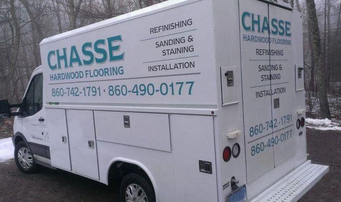 Chasse Hardwood Flooring Truck — Coventry, CT — Chasse Hardwood Flooring