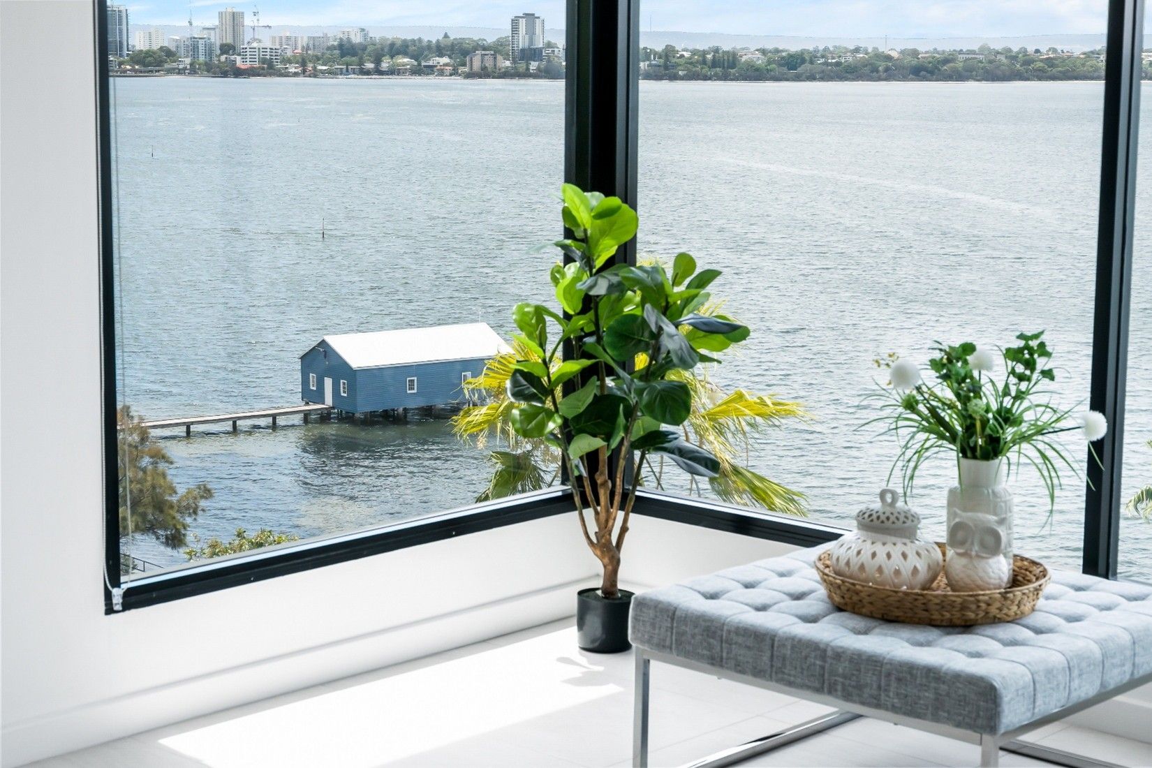 Fixed Windows looking out over Melville Water in Perth, Australia Fixed Windows looking out over Melville Water in Perth, Australia