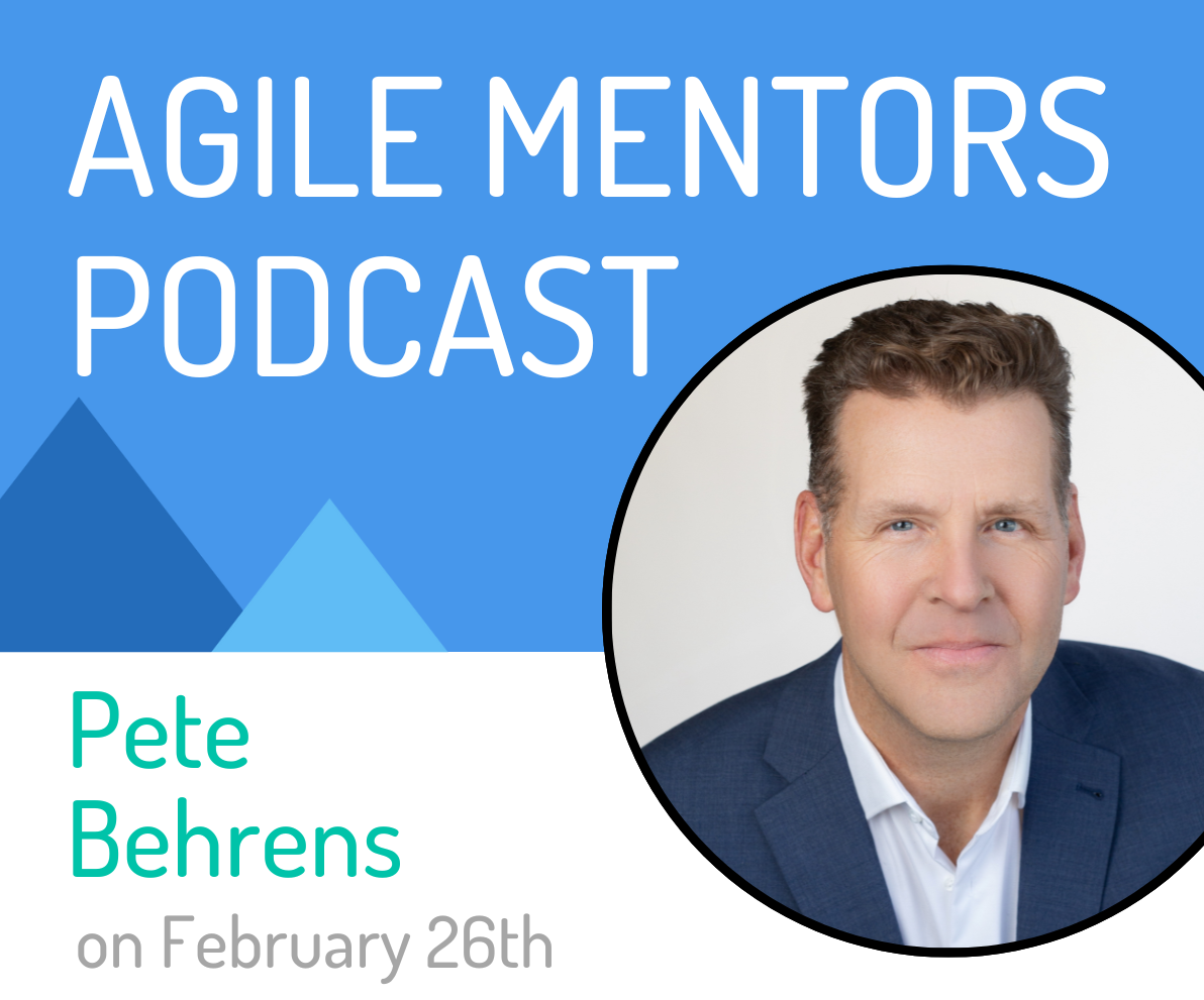 A man in a suit is featured on the agile mentors podcast