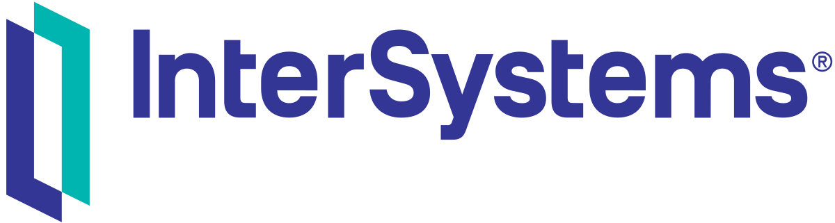 Intersystems logo in purple and teal
