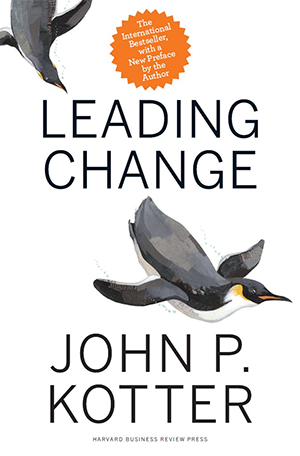 The cover of the book leading change by john p. kotter