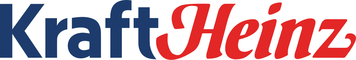 A blue and red logo for kraft heinz