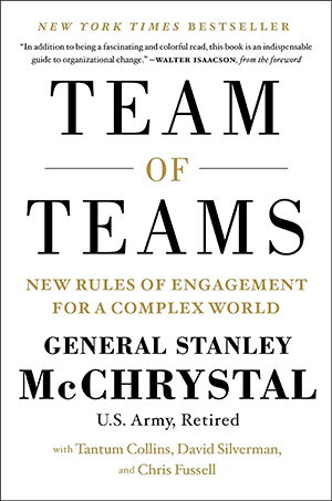 The cover of the book team of teams by general stanley mcchrystal