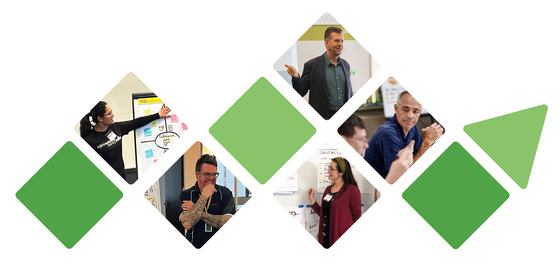 Agile Leadership Logo with images overalyed