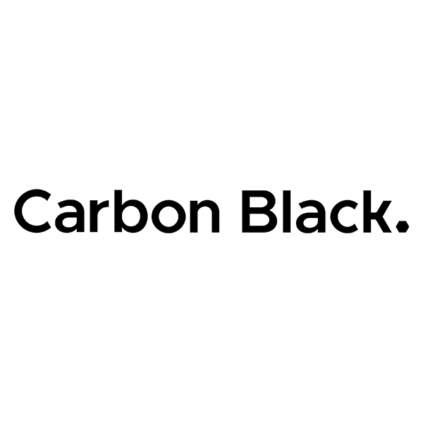 The carbon black logo is black and white on a white background.