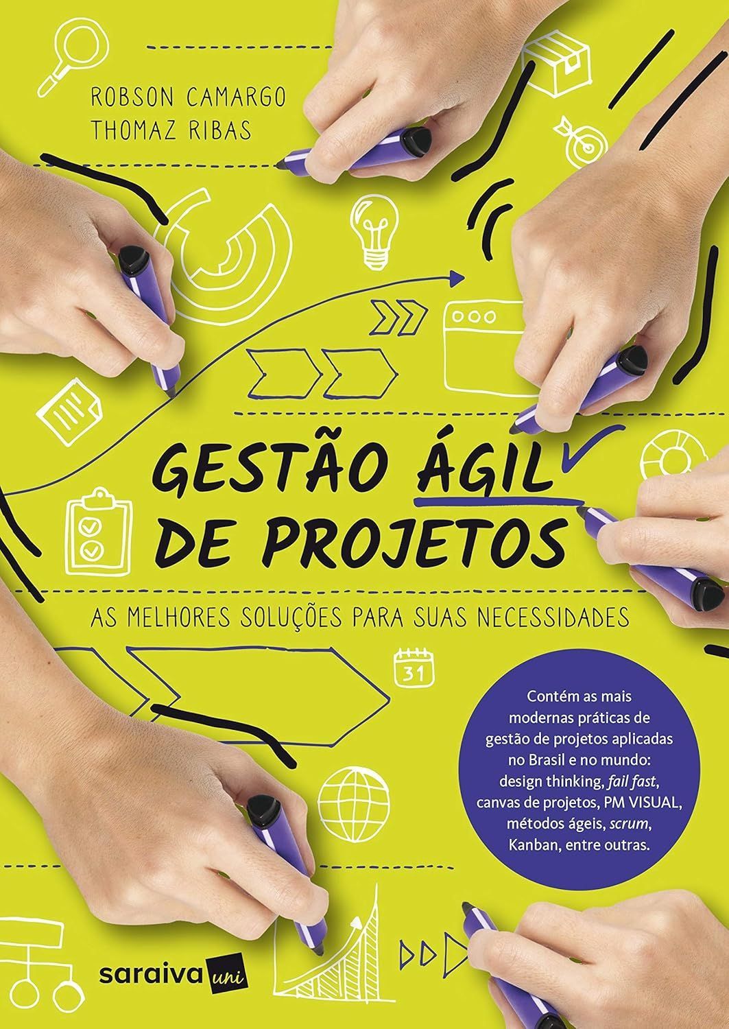The cover of a book titled gestão agile de projetos