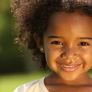 little girl smiling