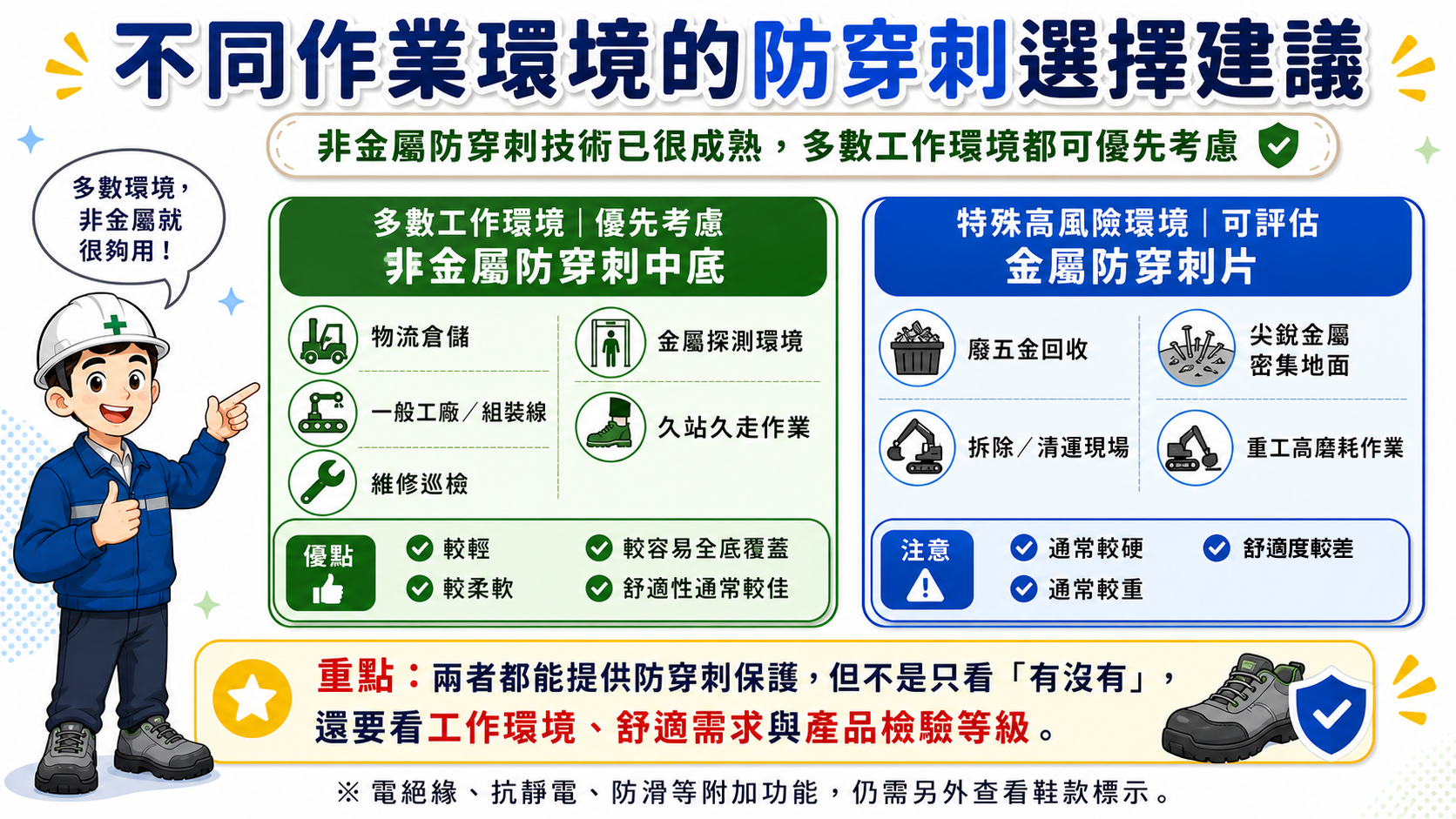 防穿刺功能：鞋底保護差很大