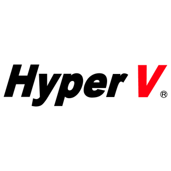 Hyper-V 標誌：黑色文字“Hyper”和紅色“V”，帶有註冊商標符號。