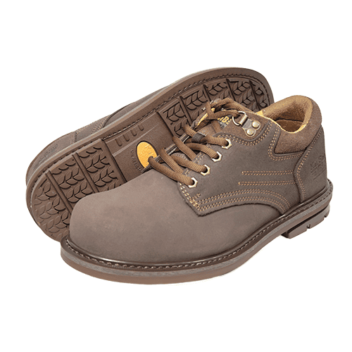 KS MIB-MG5074-真皮鋼頭安全鞋-反毛咖色