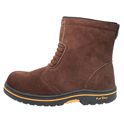KS MIB-PA6003真皮鋼頭安全鞋-褐色